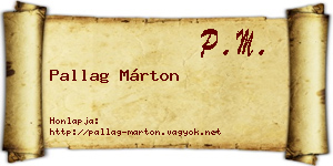 Pallag Márton névjegykártya